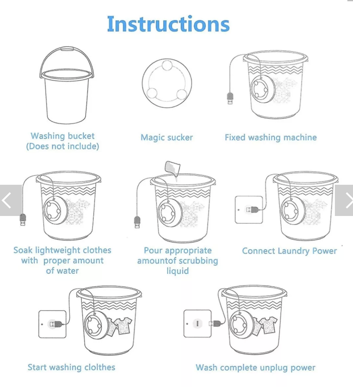 Miniatura 2 de Mini Lavadora Portátil Giratoria Turbina